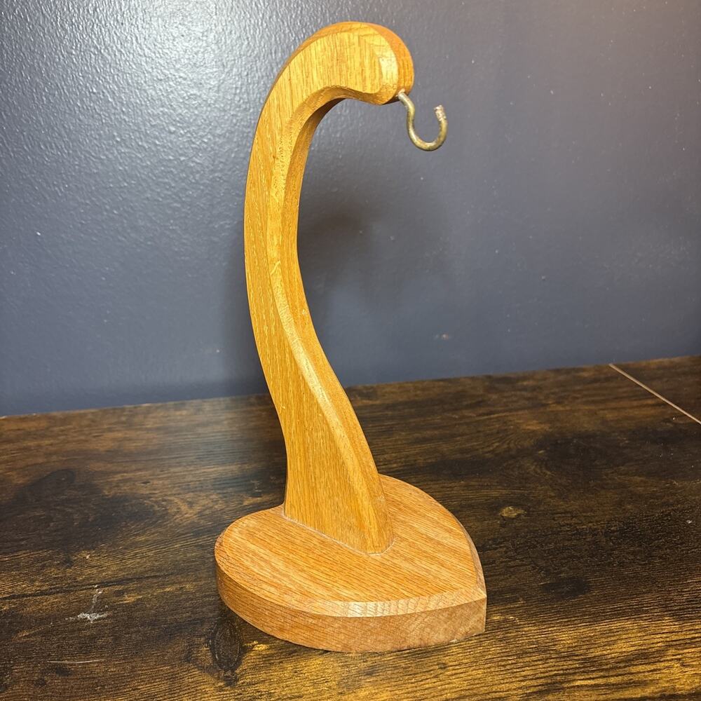 Golden Oak Heart Shaped Banana Fruit Holder For Kitchen Handcrafted
